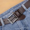 Men's alloy pin buckle faux leather belt, jeans belt, casual and versatile pin buckle belt, cross-border e-commerce belt details Picture